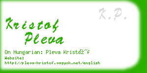 kristof pleva business card